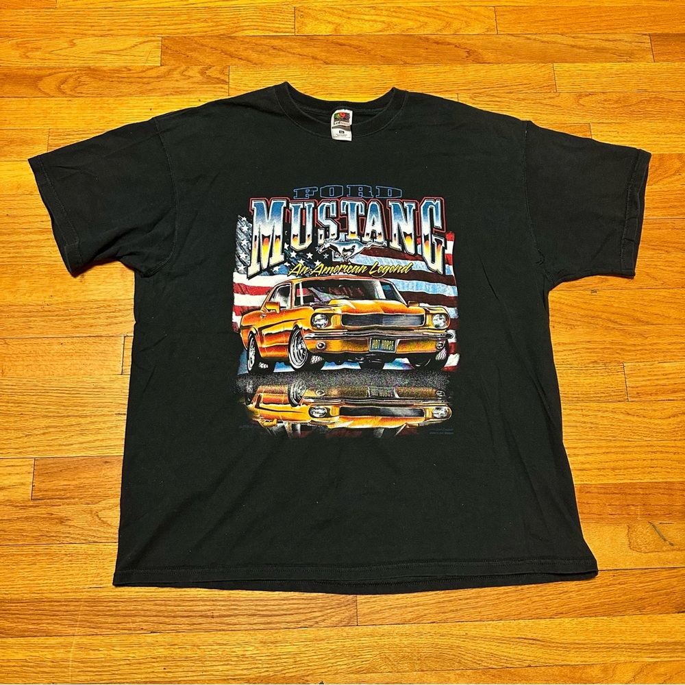 VTG Y2K Ford GT Mustang Blue Print Promo Shirt Size XXLarge